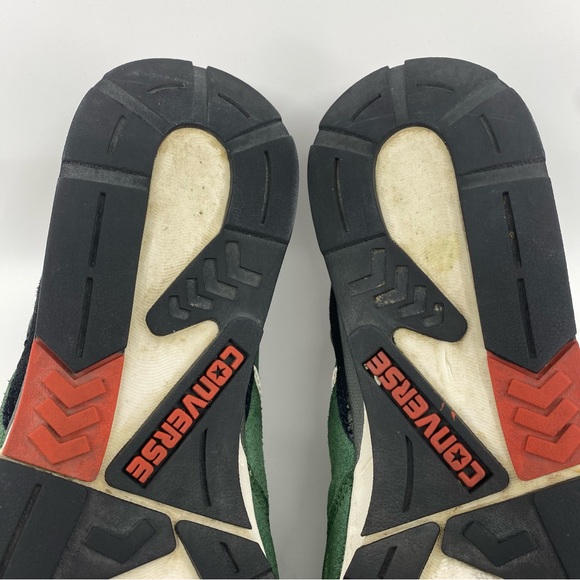 Converse Cons Suede Retro 80's Lace Up Green Black Low Top Sneakers SZ 8 - Picture 10 of 14